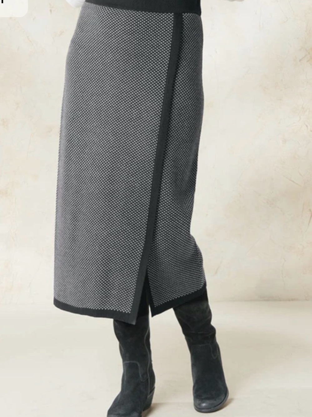 Coldwater Creek Bird’s Eye Sweater Skirt